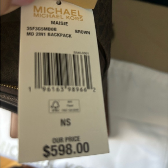 NWT Authentic Michael Kors Large Backpack with Wallet/Chain With Dustbag - Picture 4 of 9